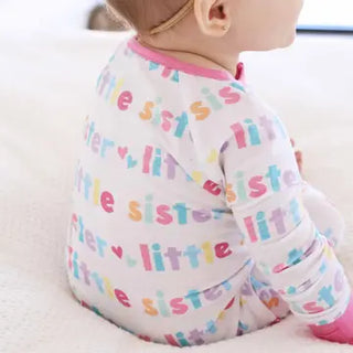 Little Sister Convertible Romper-110 Footie/pjs/coverall/gown-Caden Lane-Baby In Bloom