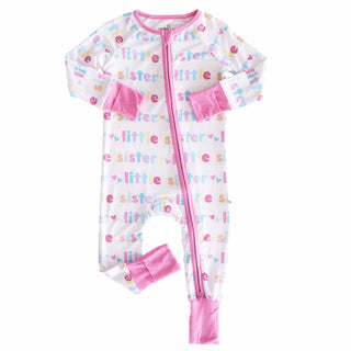 Little Sister Convertible Romper-110 Footie/pjs/coverall/gown-Caden Lane-Baby In Bloom
