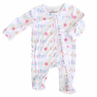 Little SIster Footie-110 Footie/pjs/coverall/gown-Caden Lane-Baby In Bloom