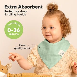 Lumi Muslin Baby Bibs 8 pack