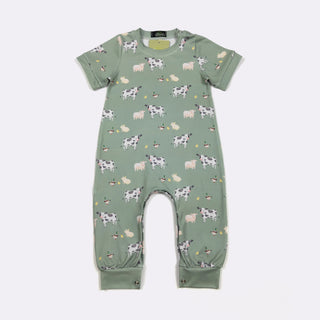 Moo Crew Romper-160 Dress/Romper/Jumpsuit-Clover Cottage-Baby In Bloom