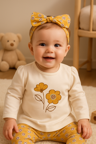 Mustard Floral Leggings