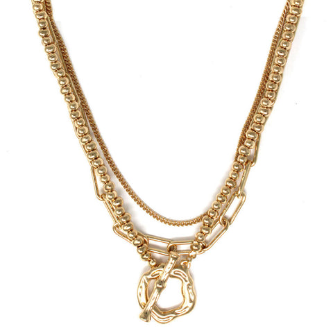 Double Layer Clip Chain Necklace