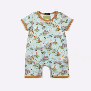 Aqua Noah Boy Romper-160 Dress/Romper/Jumpsuit-Clover Cottage-Baby In Bloom