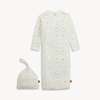 Nursery Magic Magnetic Gown & Hat Set-110 Footie/pjs/coverall/gown-Magnetic Me-Baby In Bloom