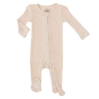 Oatmeal Waffle Footie-110 Footie/pjs/coverall/gown-Caden Lane-Baby In Bloom