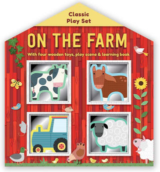 On the Farm: 2-in-1 Wooden Toy Playset & Educational Learning Book-190 Toys-Simon and Schuster-Baby In Bloom