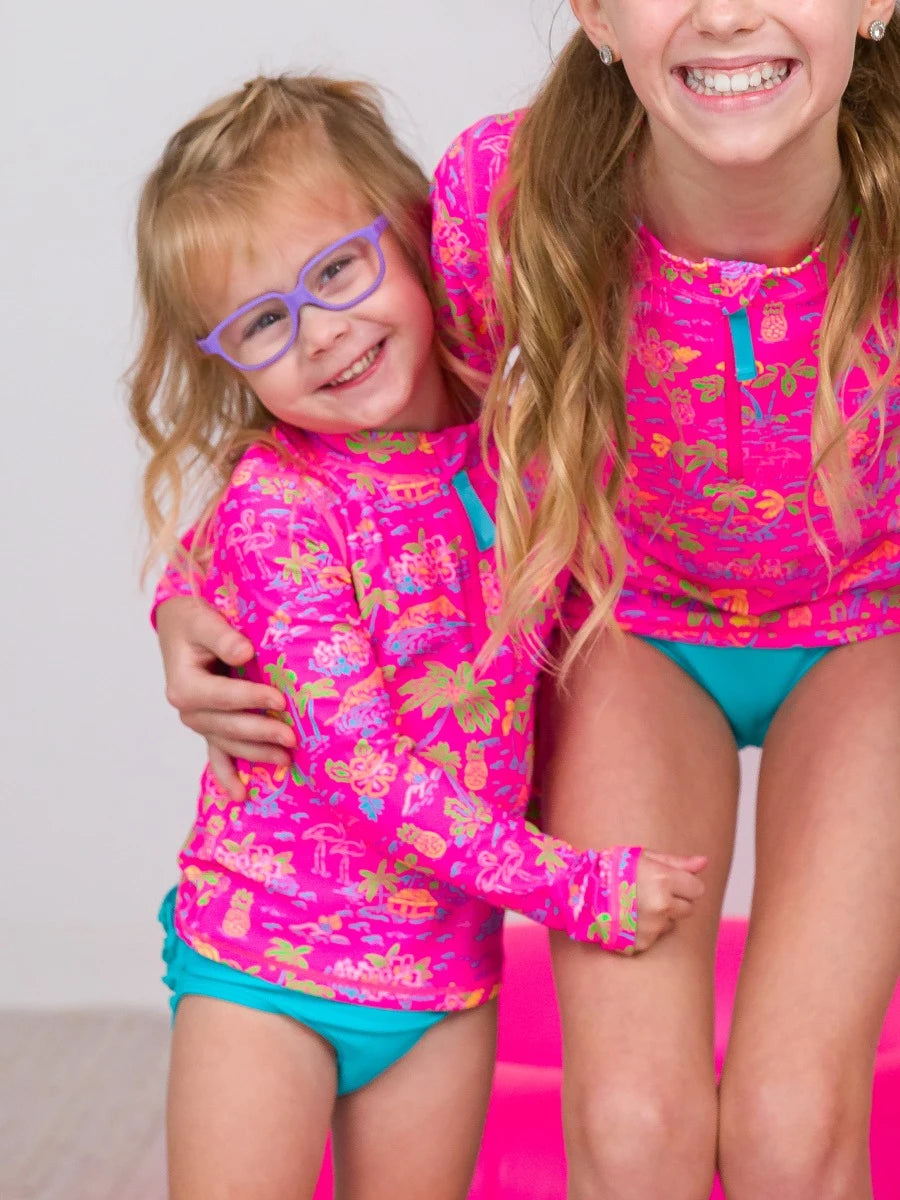 Neon Island Rash Gurad Set Front
