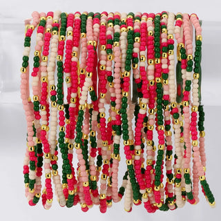 Game Day Stretch Seed Bead Bracelet-240 Womens Accessories-Splendid Iris-Baby In Bloom