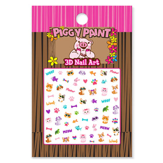 Piggy Paint 3D Nail Art Stickers – Vibrant Non-Toxic Decals for Kids-190 Toys-Piggy Paint-Playful Pets-Baby In Bloom