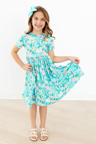Preppy Daisies Pocket Dress-160 Dress/Romper/Jumpsuit-Mila & Rose-Baby In Bloom