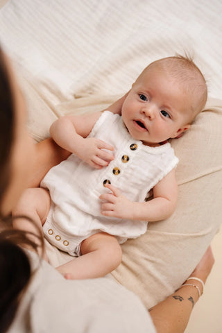 Bubble Romper, White
