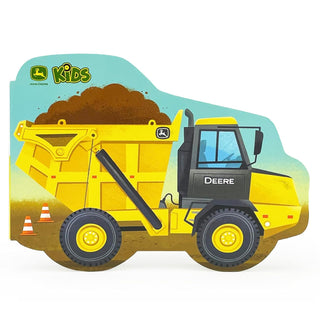 John Deere Kids: How Dump Trucks Work Shaped Board Book-180 Books-Cottage Door-Baby In Bloom