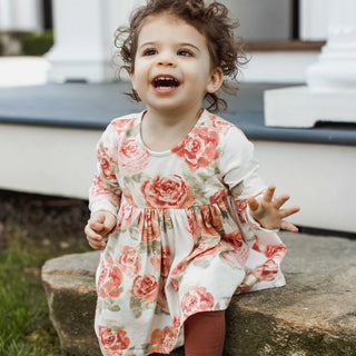 Organic Cotton Autumn Rose Tunic & Leggings Set