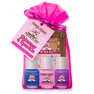 Piggy Paint Shimmer & Sparkle Non-Toxic Kids Nail Polish Gift Set-190 Toys-Piggy Paint-Baby In Bloom