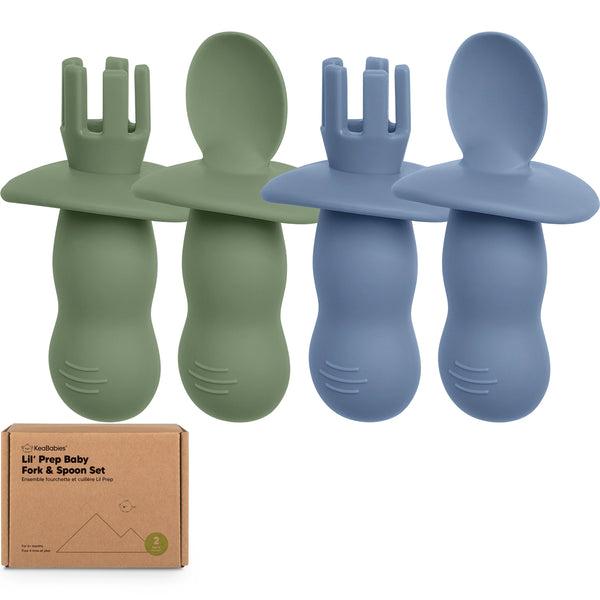 Slate 4 Pack Silicone Spoon & Fork Set