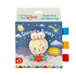 Snuggle Bunny Interactive Crinkle Finger Puppet & Sensory Baby Book