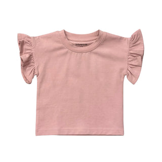 Spring Mauve Ruffle Sleeve Shirt-Distress-Baby Sprouts-Baby In Bloom