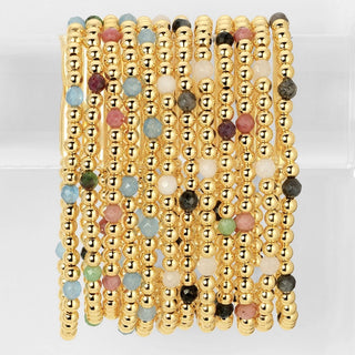 Luxe Stackable Beaded Stretch Bracelets-240 Womens Accessories-Splendid Iris-Baby In Bloom