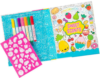 Colorworld Sweet Scents: Kids’ Sensory Coloring Kit with Scented Markers & Stickers-190 Toys-Simon and Schuster-Baby In Bloom
