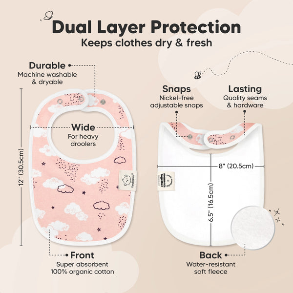 Sweet Charm Urban Drool Bibs 8 Pack