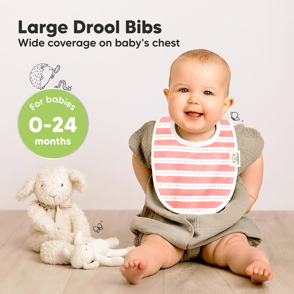 Sweet Charm Urban Drool Bibs 8 Pack
