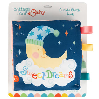 Sweet Dreams Baby Sensory Crinkle Cloth Book-180 Books-Cottage Door-Baby In Bloom
