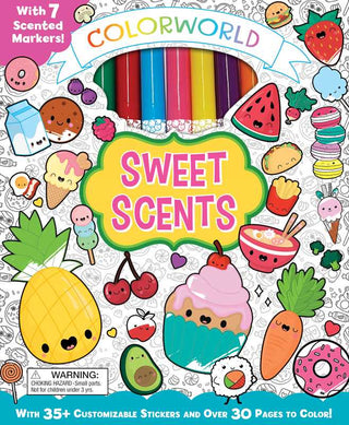 Colorworld Sweet Scents: Kids’ Sensory Coloring Kit with Scented Markers & Stickers-190 Toys-Simon and Schuster-Baby In Bloom