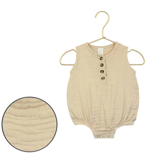 Tan Muslin Romper