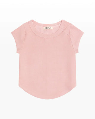 Ribbed Short Sleeve Top | Ultra-Soft Kids Essential-130 Kids Tops-tenly-Baby In Bloom