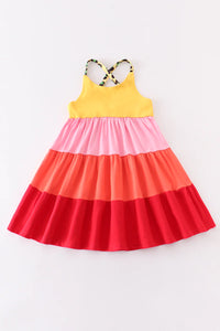 Multicolored Tiered Dress