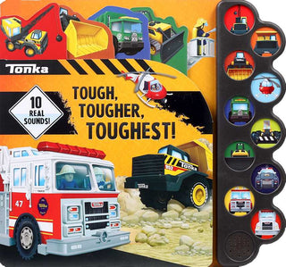 Tonka: Tough, Tougher, Toughest! – 10-Button Interactive Vehicle Sound Book-190 Toys-Simon and Schuster-Baby In Bloom