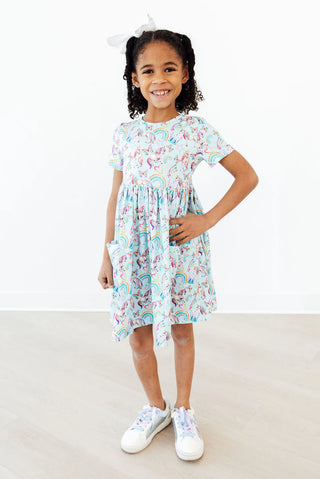 Magical Unicorn Queen Girls' Twirl Dress with Pockets-160 Dress/Romper/Jumpsuit-Mila & Rose-Baby In Bloom