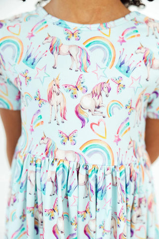Magical Unicorn Queen Girls' Twirl Dress with Pockets-160 Dress/Romper/Jumpsuit-Mila & Rose-Baby In Bloom