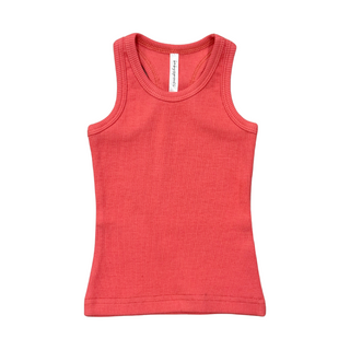 Cherry Pink Premium Ribbed Tank Top-130 Kids Tops-Baby Sprouts-Baby In Bloom