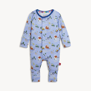 Farm to Table Magnetic Baby Covertible – Ultra-Soft Modal Sleepsuit-110 Footie/pjs/coverall/gown-Magnetic Me-Baby In Bloom