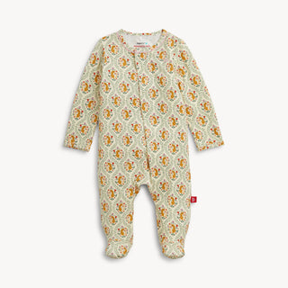 Fleur Sauvage Magnetic Modal Footie – Ultra-Soft Baby Sleeper-110 Footie/pjs/coverall/gown-Magnetic Me-Baby In Bloom