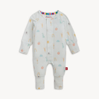 Lullaby Sky Blue Magnetic Convertible Baby Coverall-110 Footie/pjs/coverall/gown-Magnetic Me-Baby In Bloom