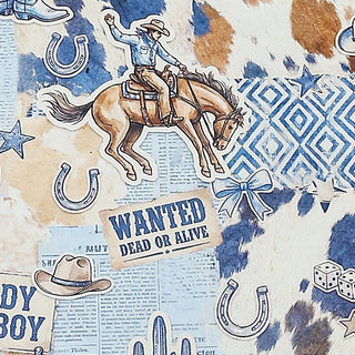 Wanted Cowboy Western Minky Baby Blanket & Swaddle (29"x43")