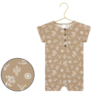 Wyatt Western Shortie Romper – Baby Cowboy Desert Print One-Piece-160 Dress/Romper/Jumpsuit-Lou Lou and Company-Baby In Bloom