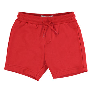 Red Basic Fleece Shorts
