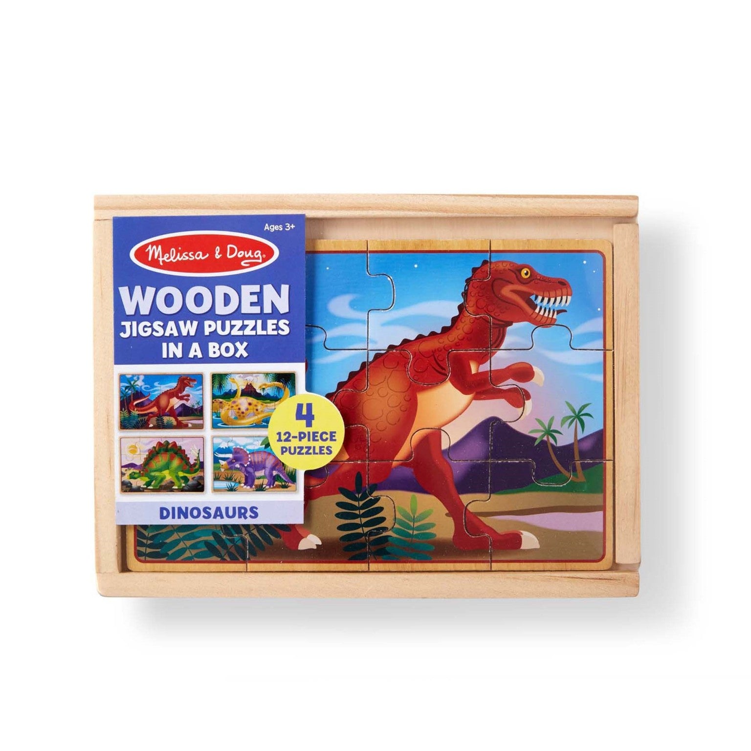 Dinosaur 4 puzzles in a Box Set
