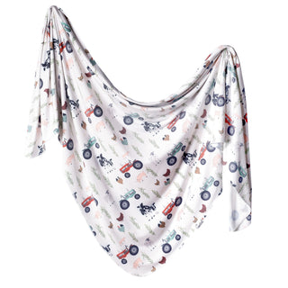 Jo Knit Swaddle Blanket-170 Baby Soft Gifts-Copper Pearl-Baby In Bloom