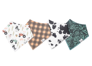 Jo 4 Pack of Bandana Bibs-170 Baby Soft Gifts-Copper Pearl-Baby In Bloom