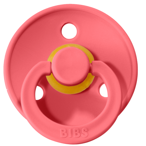 Bibs Pacifier 2 pack  Round Nipple - Coral