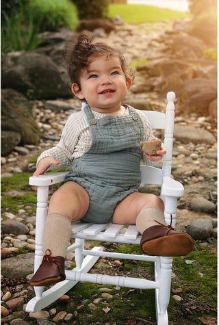Cable Knit Knee Hugh Socks - Oat-Distress-Little Stocking Co.-Baby In Bloom