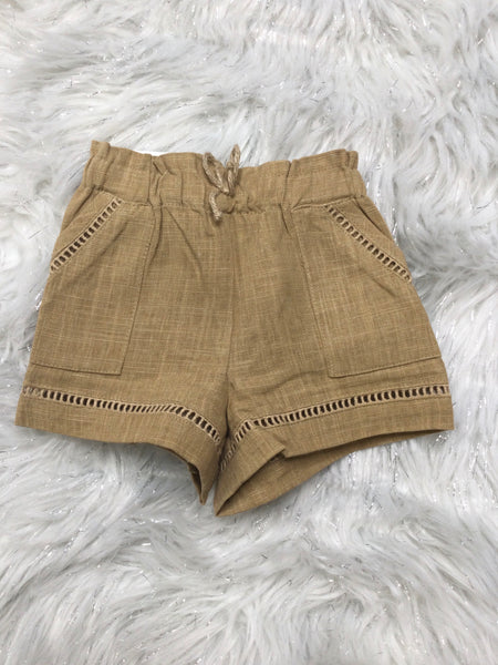 Caramel Linen Shorts