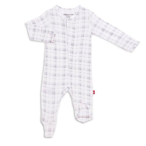 Grey Plaidventure Footie